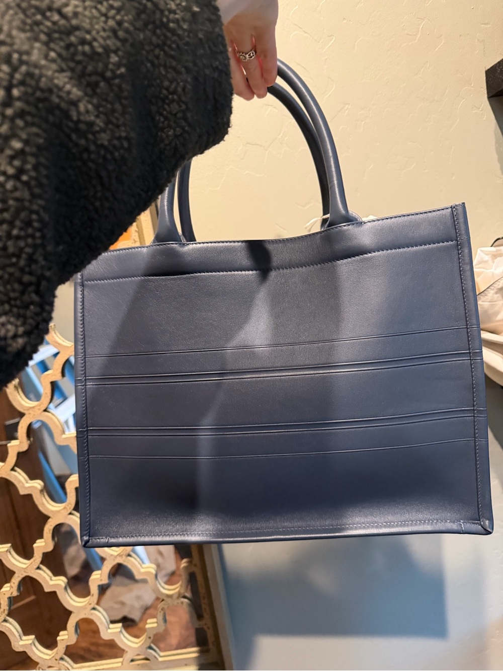 Dior Navy Book Tote - Picture 2 of 12